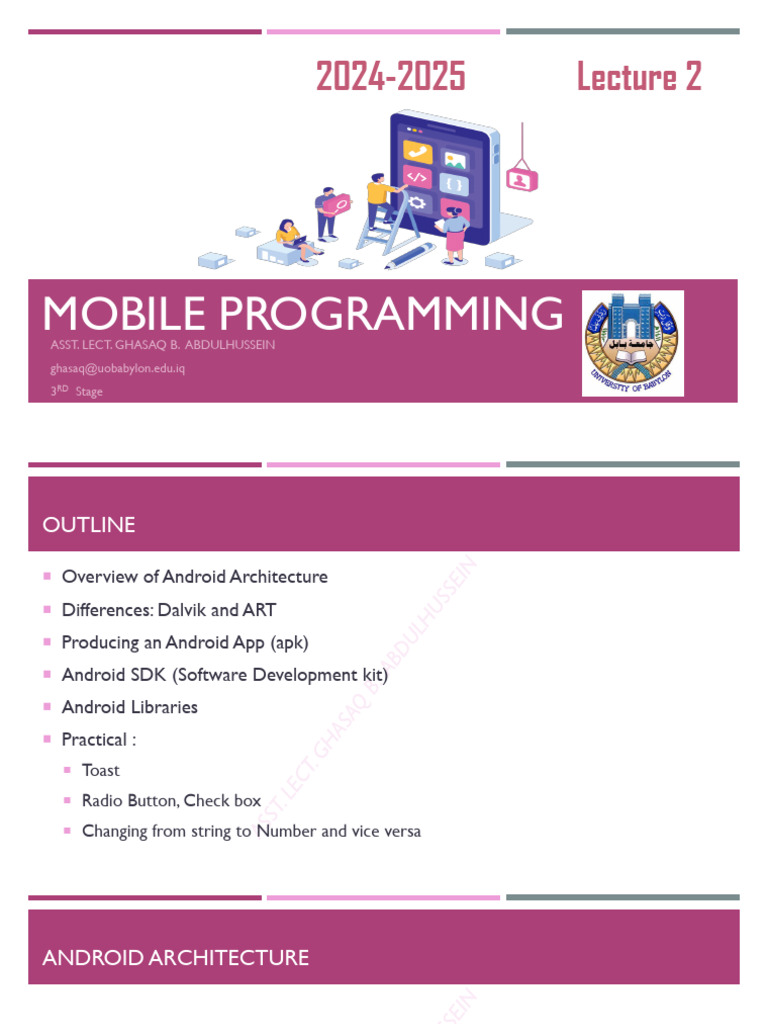 Android Architecture Overview and SDK Guide | PDF | Java (Programming ...
