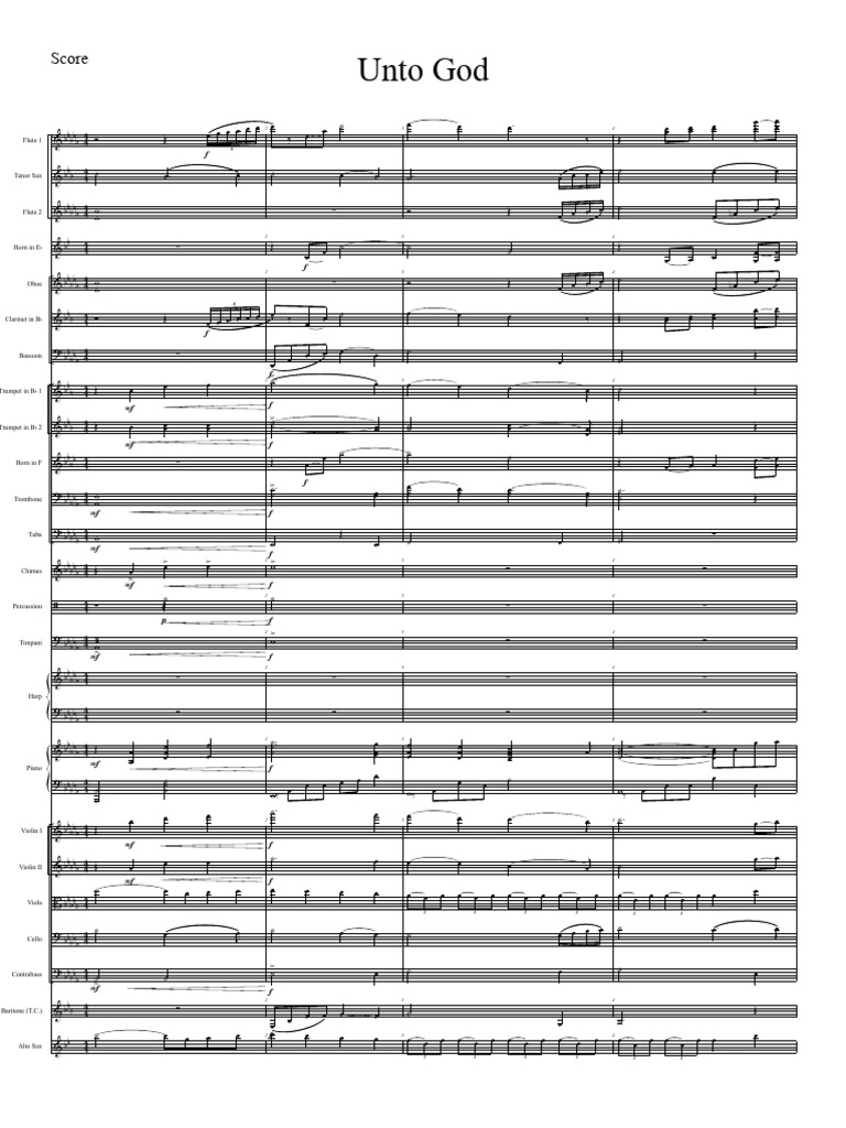 Unto God Score | PDF | Compositions | Orchestras