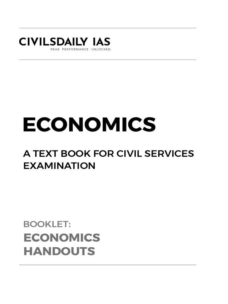 Economics Handouts for Civil Services | PDF | Economic Growth | Economics