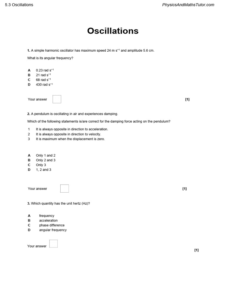 Understanding Oscillations in Physics | PDF | Oscillation | Pendulum