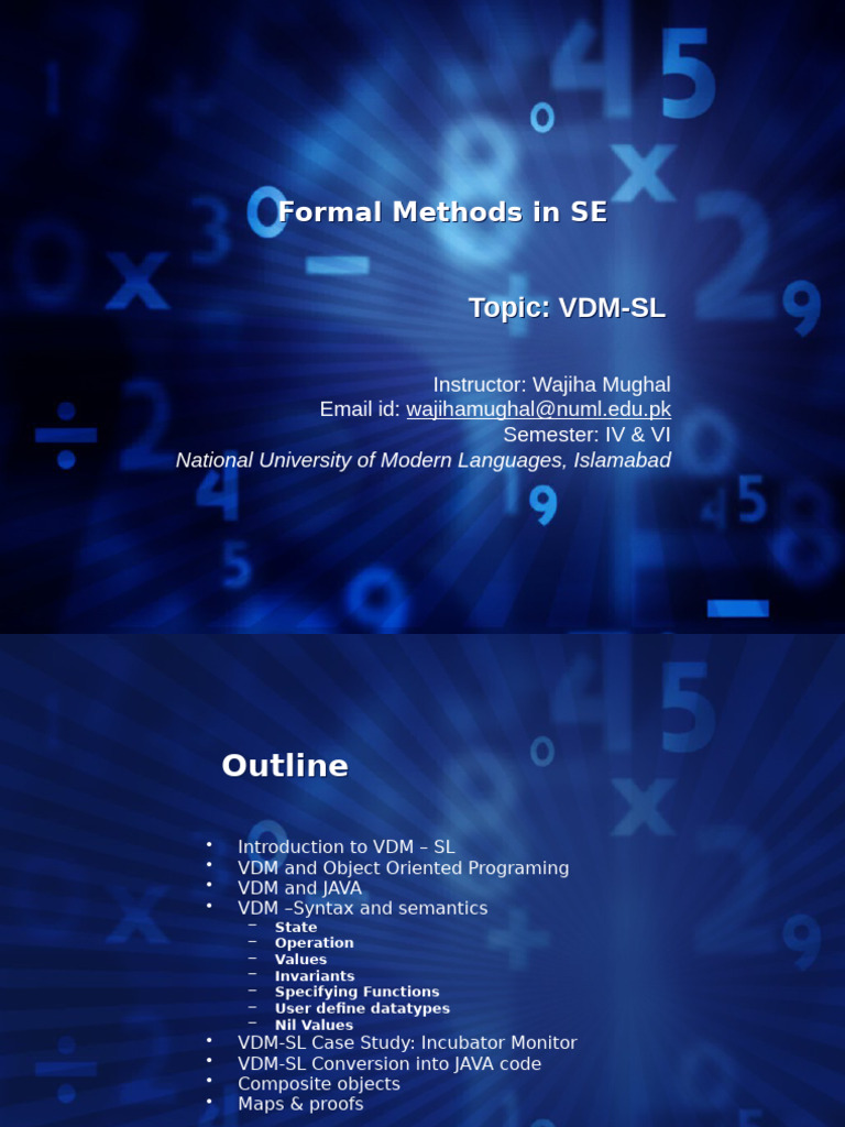 Master Slides_VDM-SL_Formal Methods in SE | PDF | Function (Mathematics ... image.