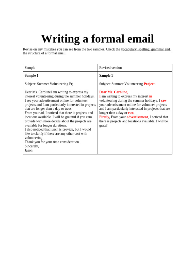 Formal Email Writing Guide | PDF
