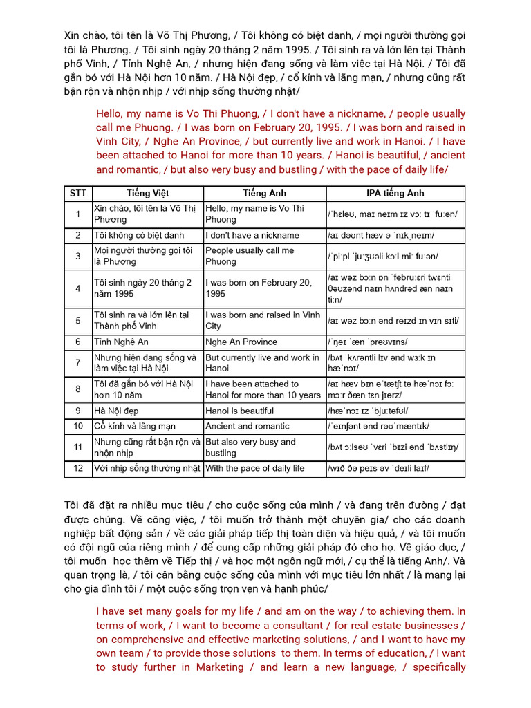 Phư NG - Topic 1 | PDF