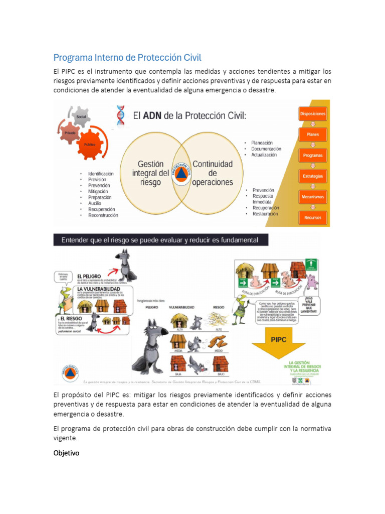 Programa Interno de Protección Civil (PIPC) | PDF