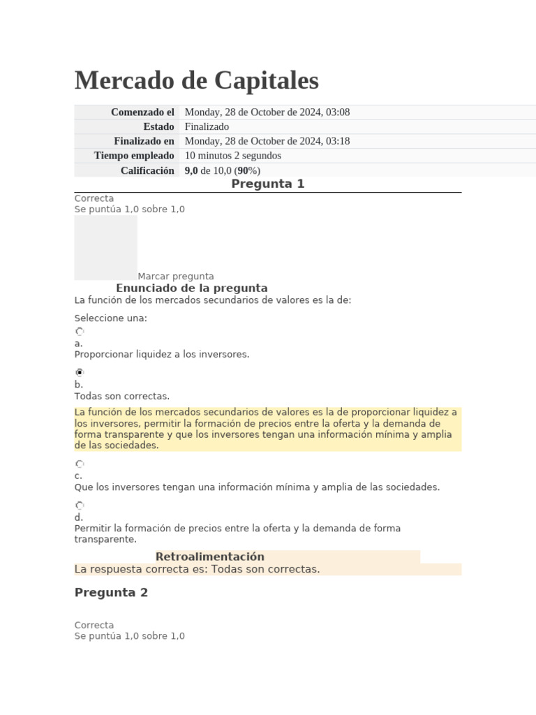 Funciones y Estructura del Mercado de Capitales | PDF | Bolsa | Bolsa ...