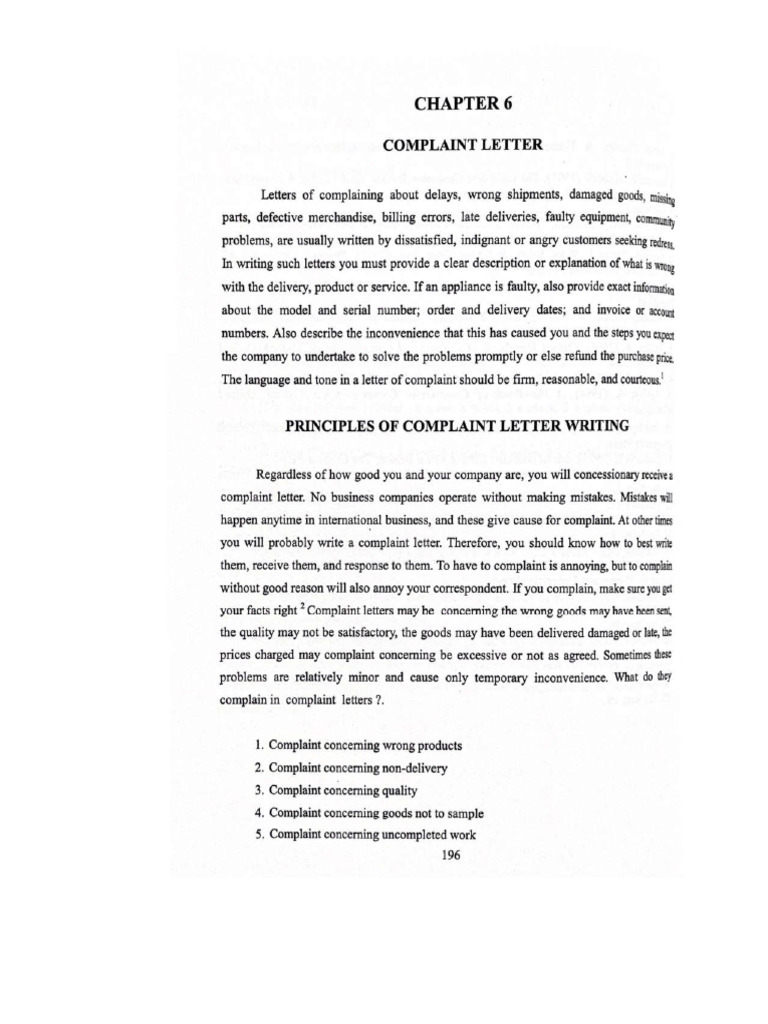 C6 - Complaint Letter | PDF