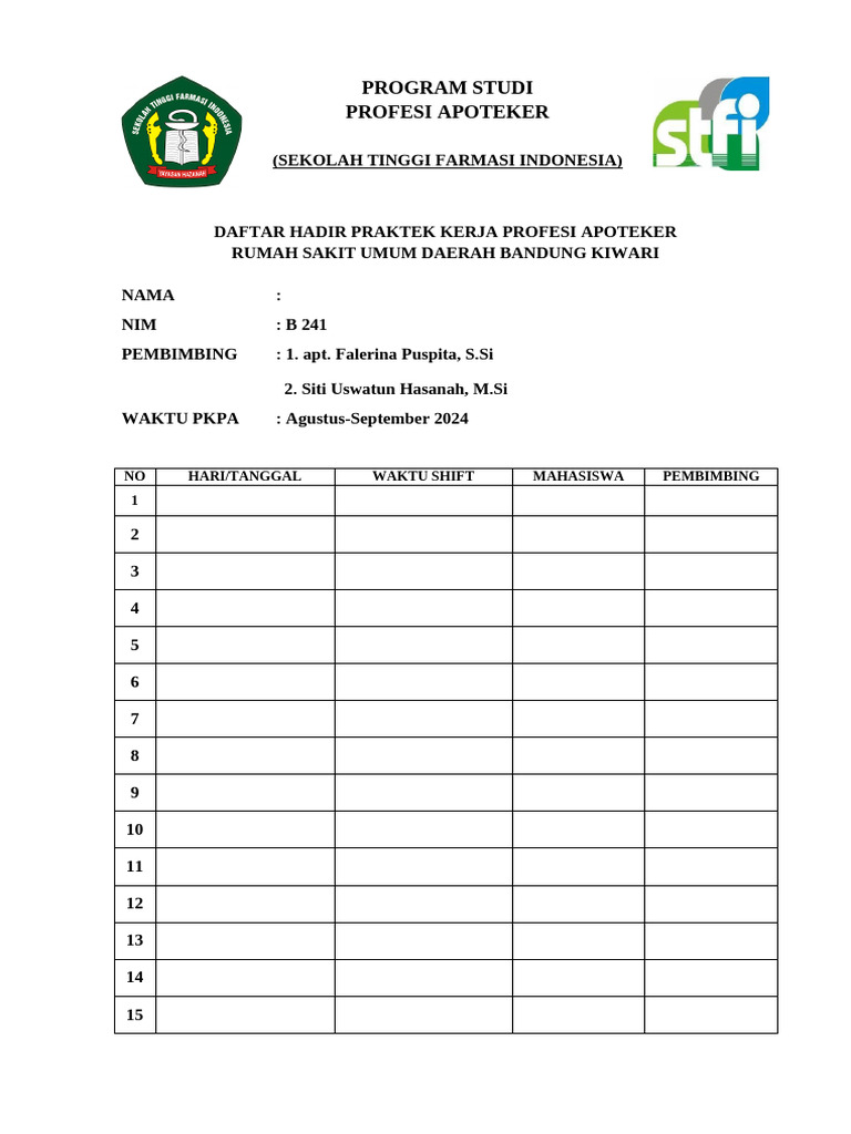 Absen PKP | PDF