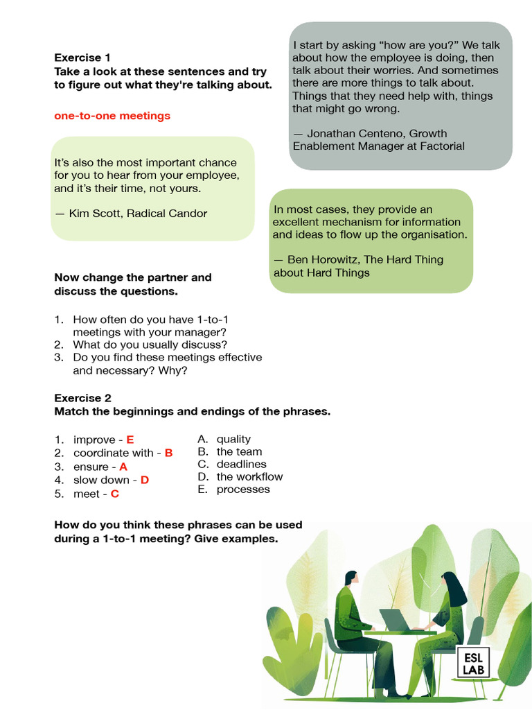 Effective One-on-One Meeting Strategies | PDF