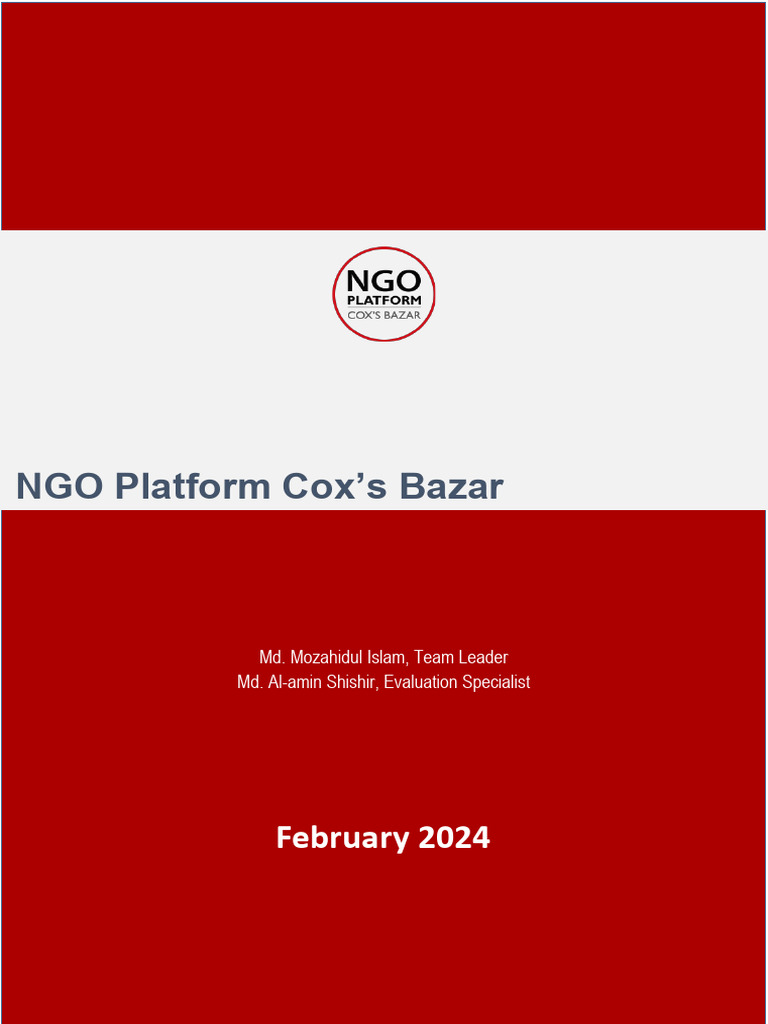 Performance Evaluation Report of Ngop 11032024 | PDF | Non Governmental ...