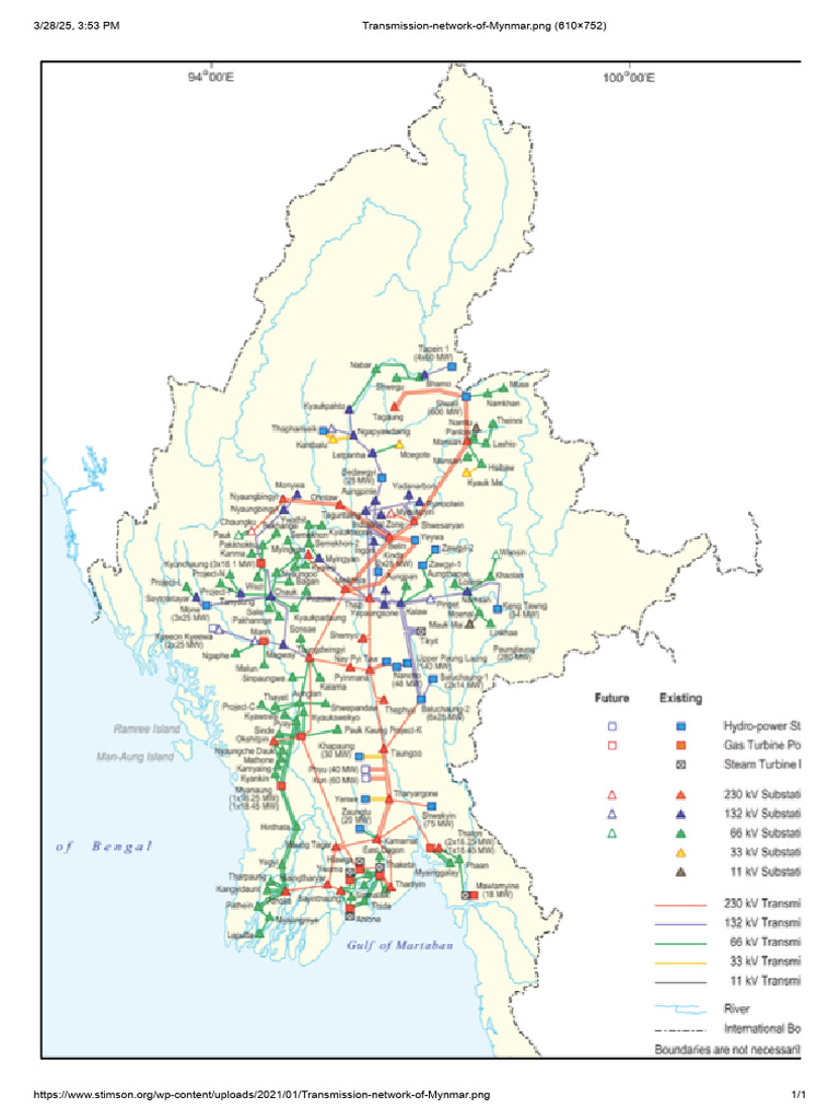 Transmission Network of Mynmar | PDF