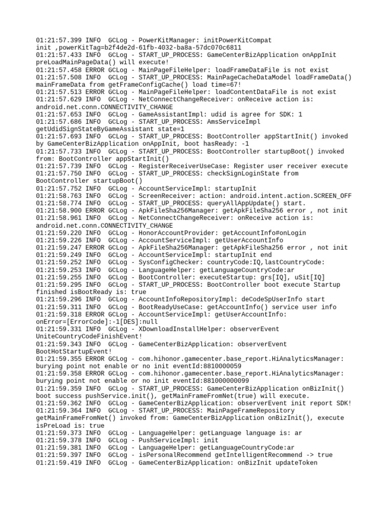 GameCenter Startup Process Log Analysis | PDF | Information Technology ...