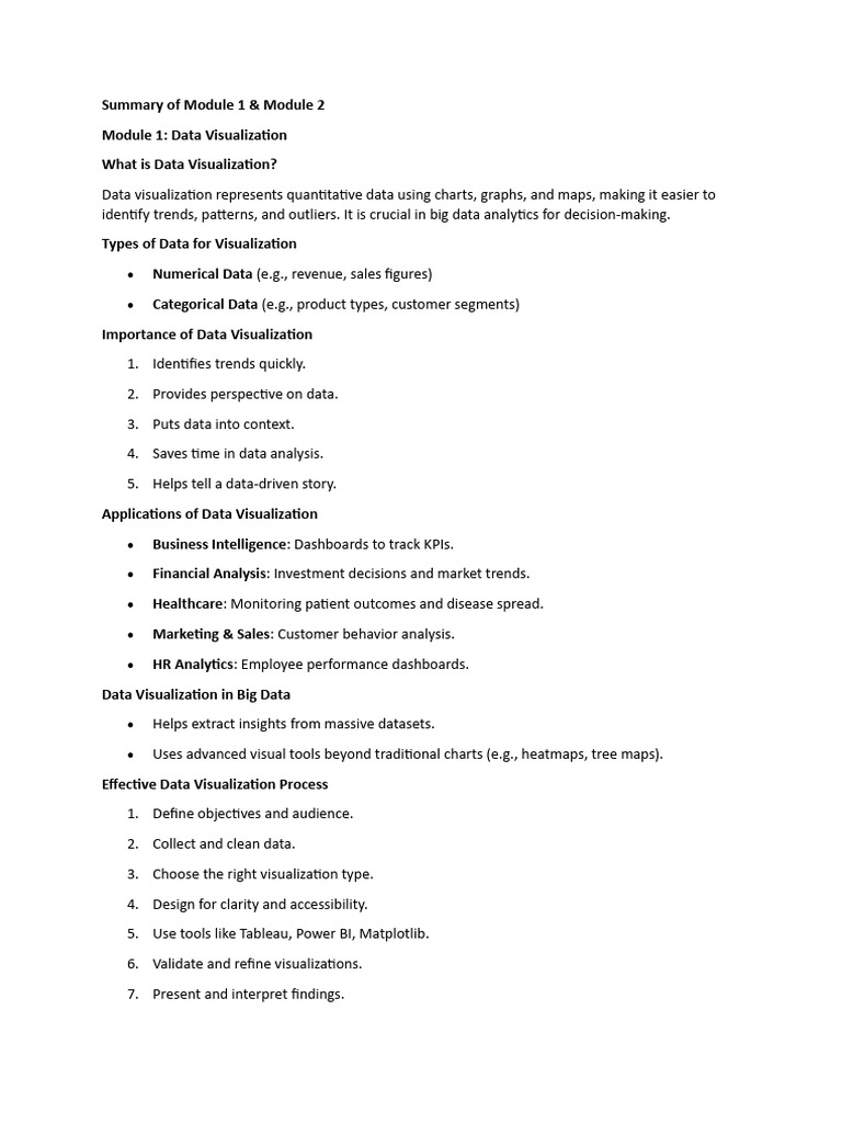 Data Visualization and Management Overview | PDF | Data | Data Analysis