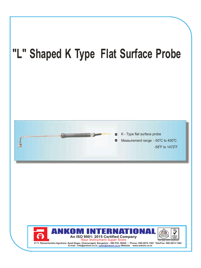 K-Type Flat Surface Probe NR33 | PDF
