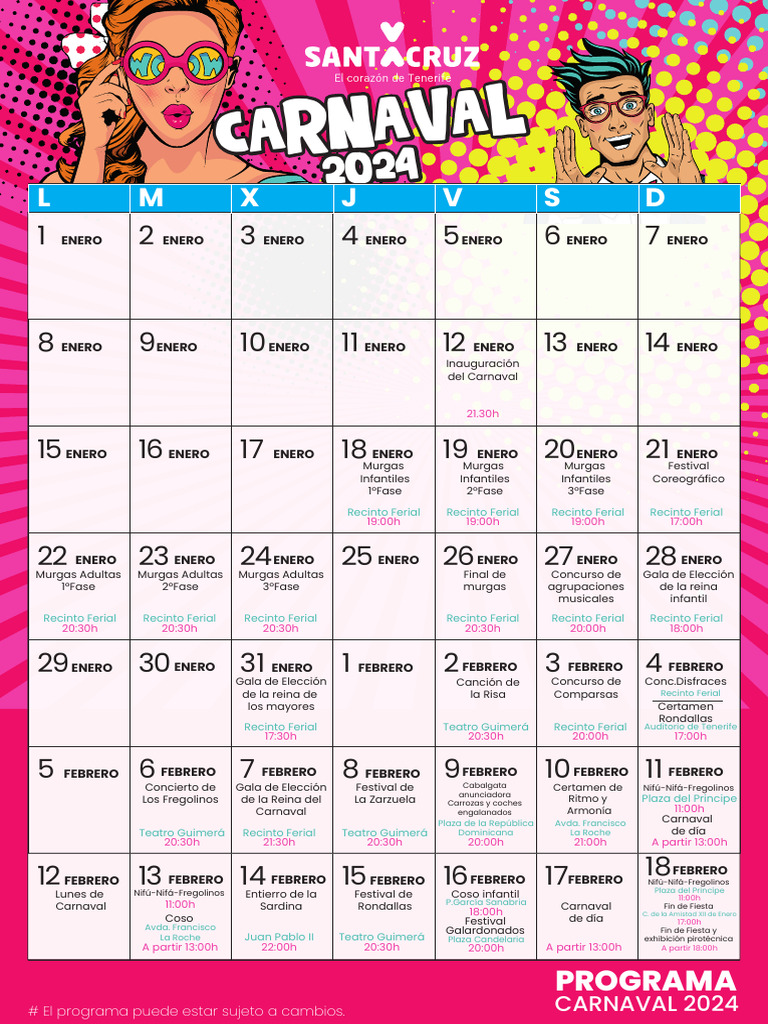 Calendario Carnaval Sc 2024 | PDF | Carnaval