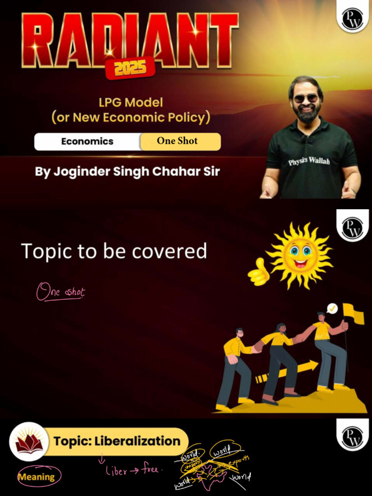 LPG Model (Or New Economic Policy) - Class Notes - Radiant 2025 | PDF