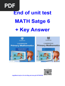 In-End of Unit Math 6