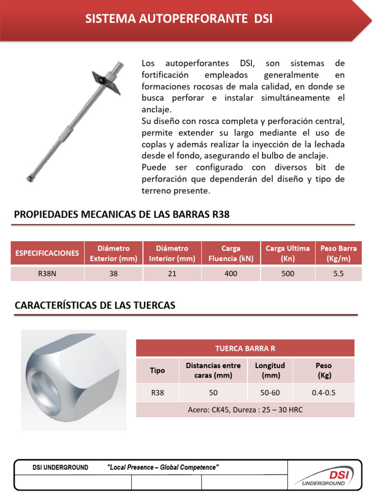 Propiedades Mecánicas Barras R38 DSI | PDF