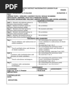 Grade 4 Numeric Patterns Lesson Plan | PDF | Lesson Plan | Multiplication