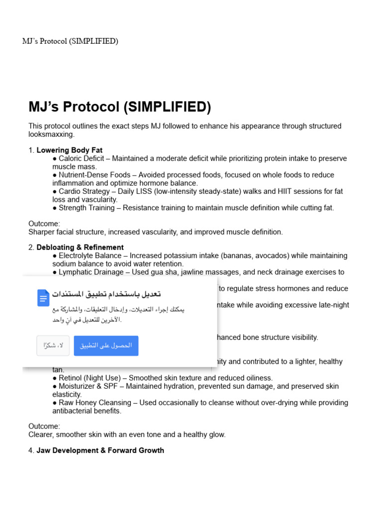 MJ's Protocol (SIMPLIFIED) | PDF | Strength Training | Clinical Medicine