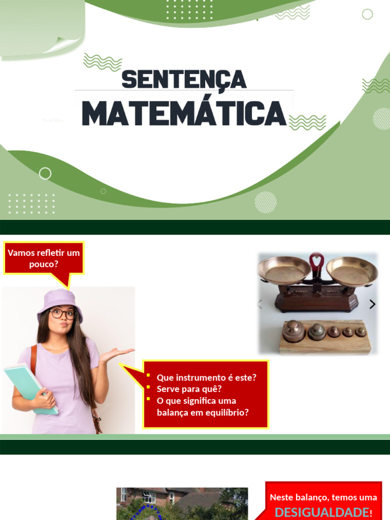 Sentenças Matemáticas e Equilíbrio | PDF | Matemática