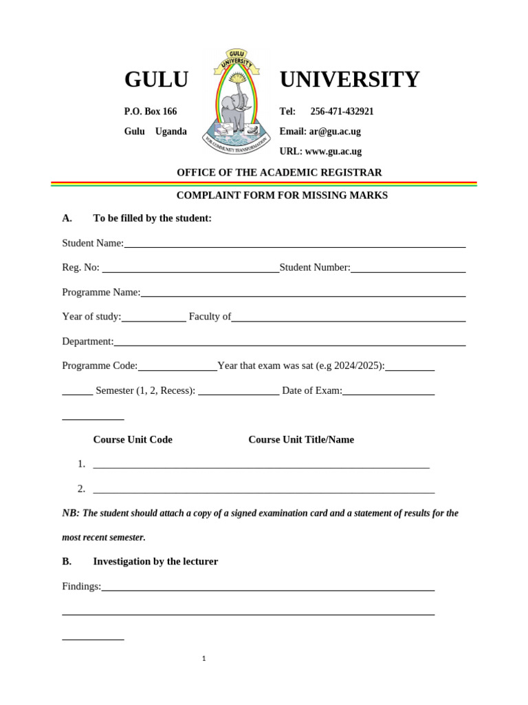 Complaint Form | PDF