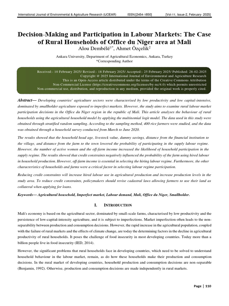 Decision Making and Participation in Lab | PDF | Labour Economics ...
