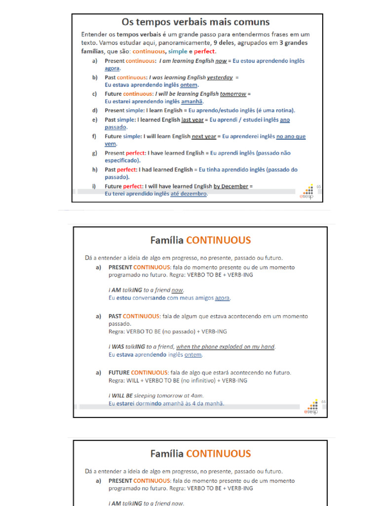 Tempos Verbais | PDF