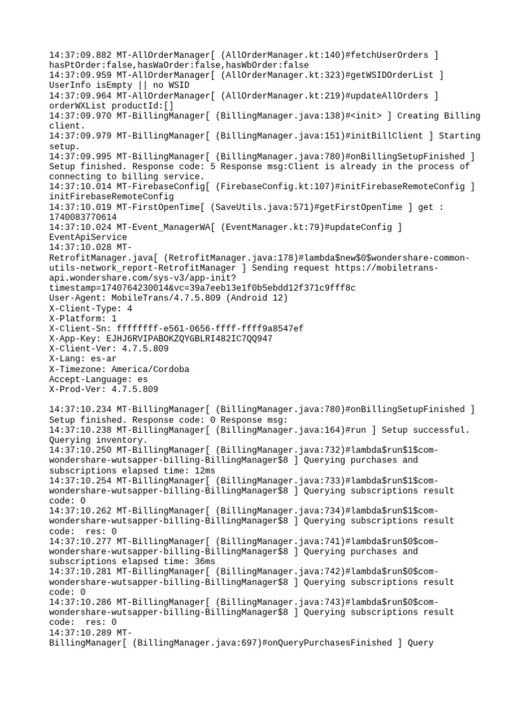 MobileTrans Billing and Order Logs | PDF | Software | Alphabet Inc.