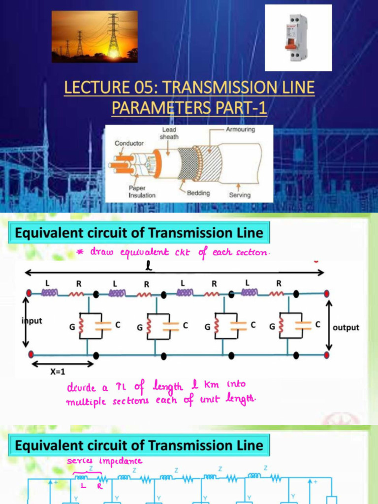 Power Systems (Lecture-05 Transmission Line Parameters Part | PDF