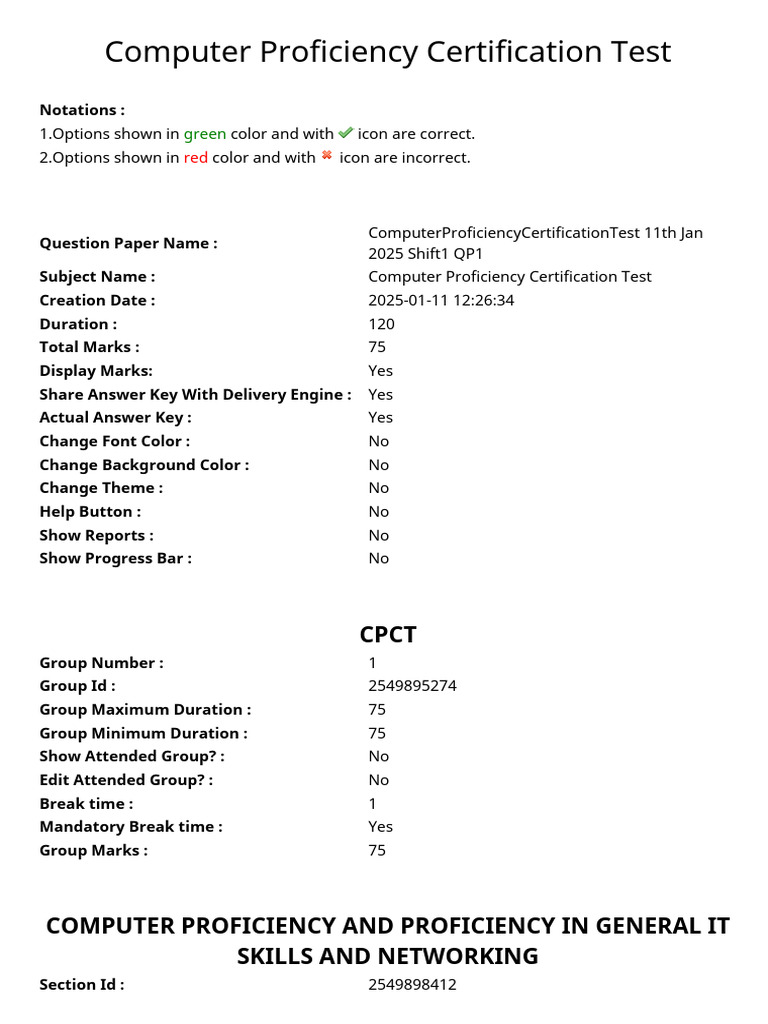 11th Jan 2025 QP Shift 1 | PDF