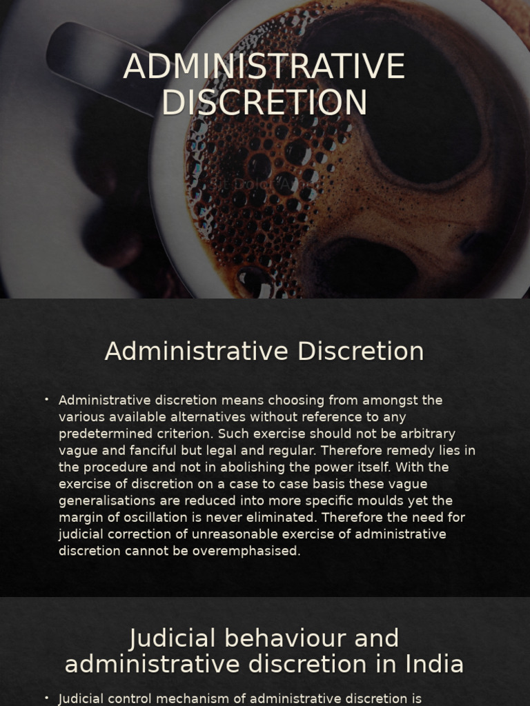 Administrative Discretion | PDF | Administrative Law | Constitutional Law