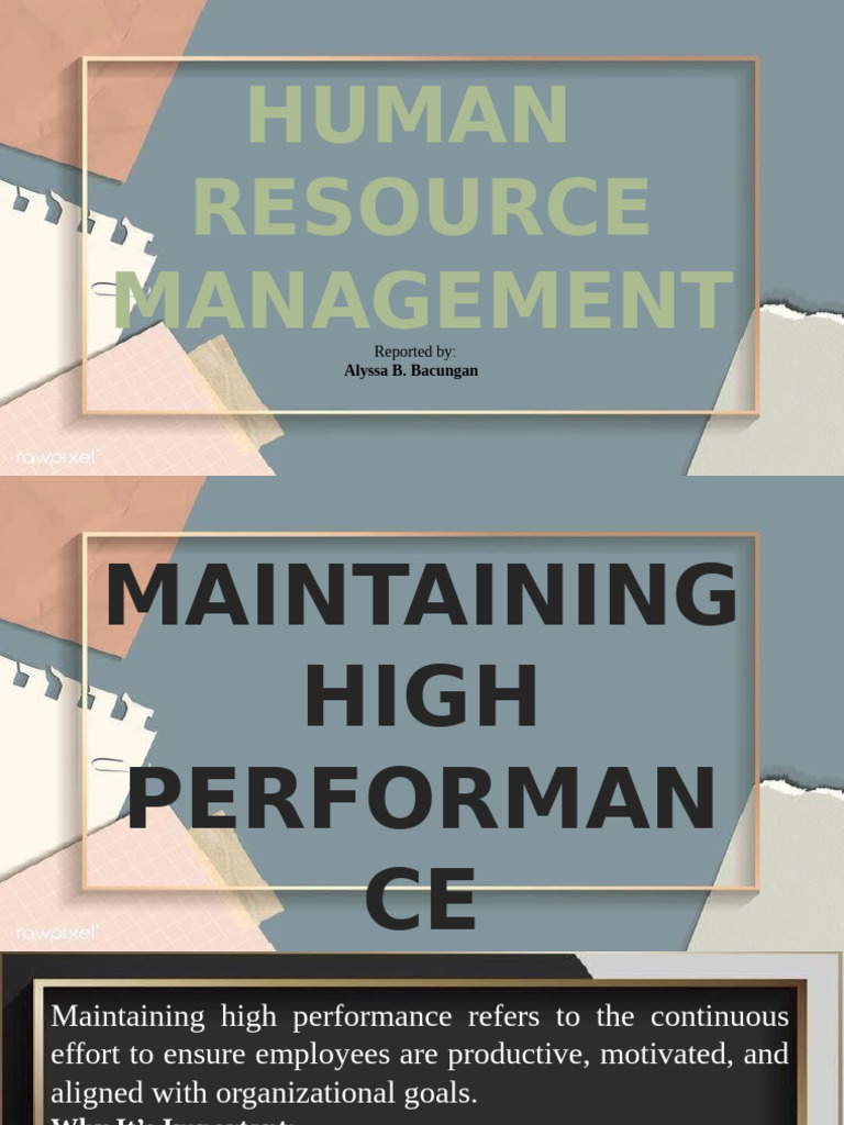 High Performance in Education Management | PDF | Teachers | Mentorship