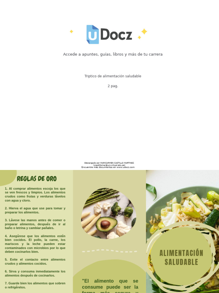 Reglas de Oro para Alimentación Saludable | PDF | Alimentos | Carne