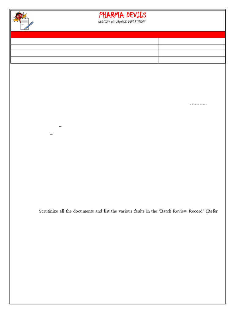 Batch Approval & Release SOP | PDF | Quality Assurance