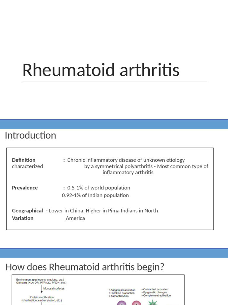 Rheumatoid Arthritis 1 | PDF | Rheumatoid Arthritis | Arthritis