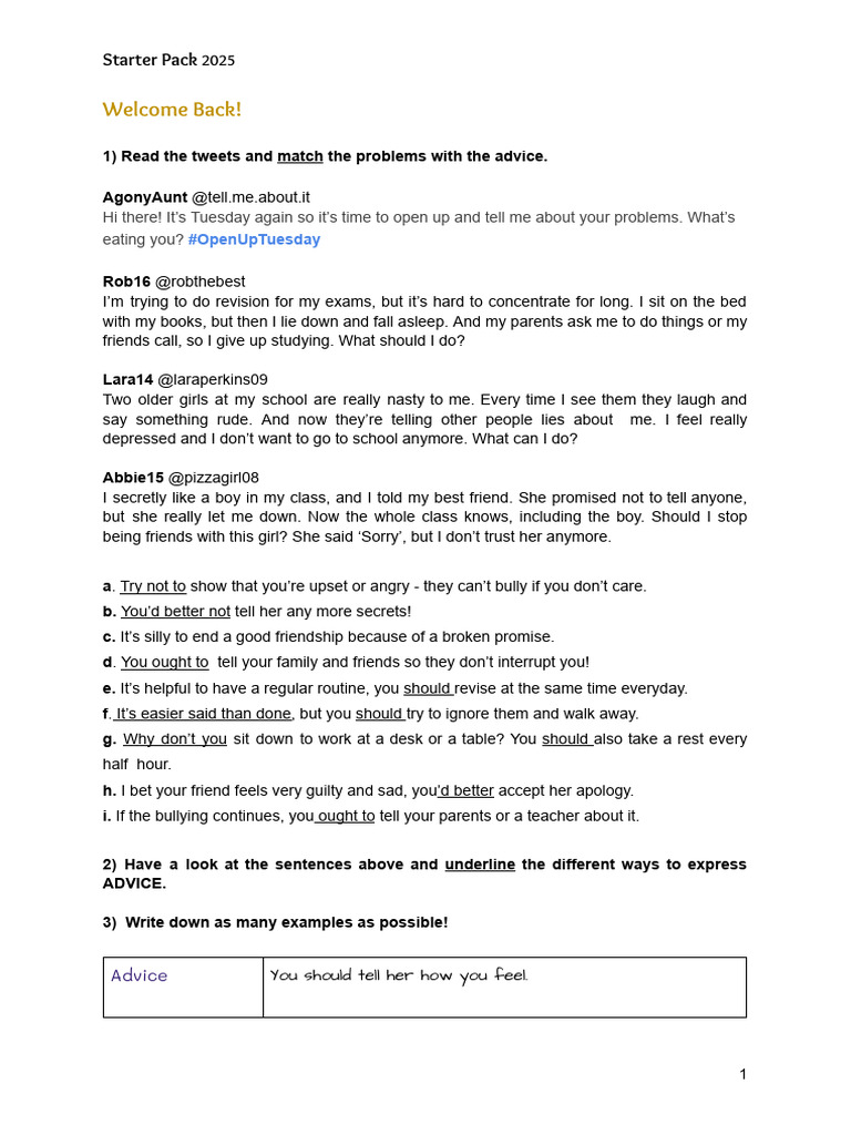 Student Advice for Common Issues | PDF