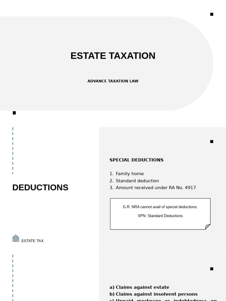 Deductions & Exclusions | PDF | Estate Tax In The United States | Taxes