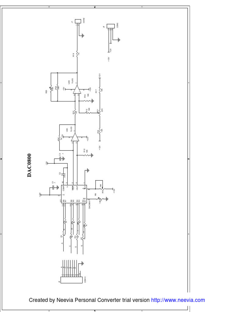 DAC0800 Circuit Design Overview | PDF
