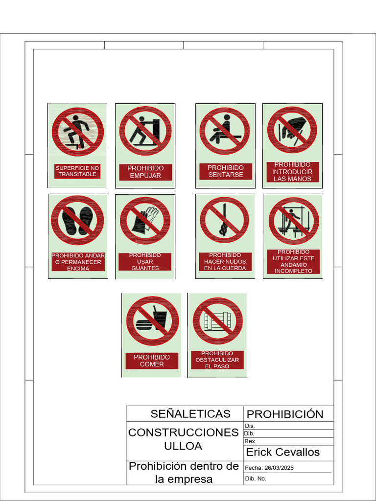Señaleticas de Prohibición | PDF