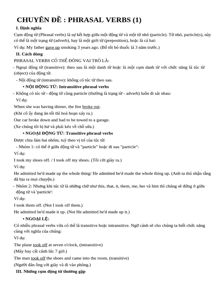 HS - Phrasal Verbs | PDF