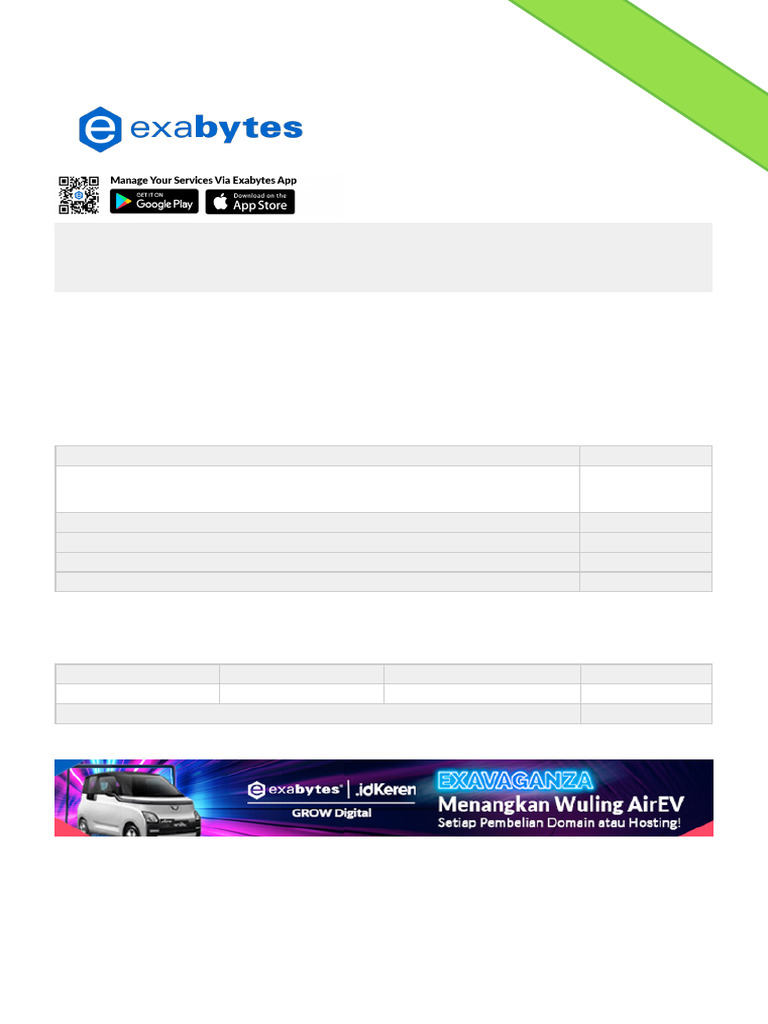 Exabytes Invoice for Domain Renewal | PDF