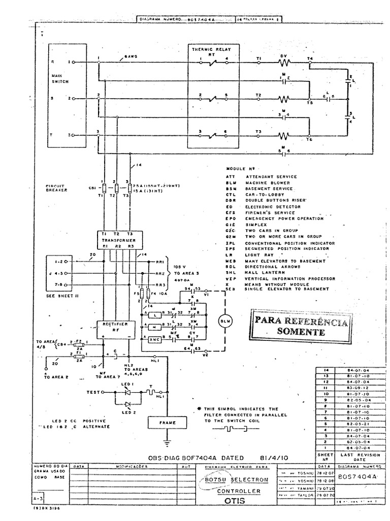 Selectron Otis Diagramas - 012856 | PDF