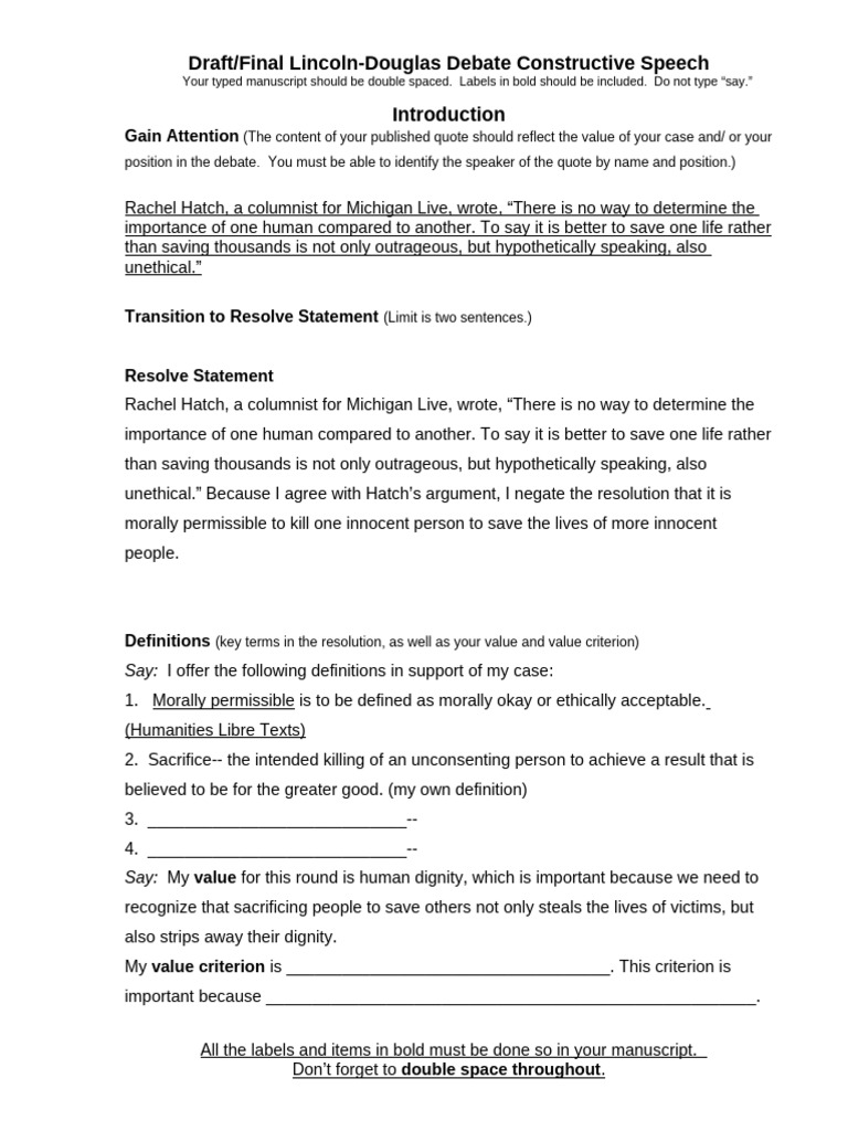 Copy of LD Case Constructive--Revised | PDF | Utilitarianism