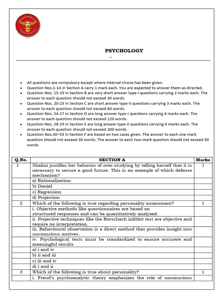 PSY 1 | PDF | Attitude (Psychology) | Thought