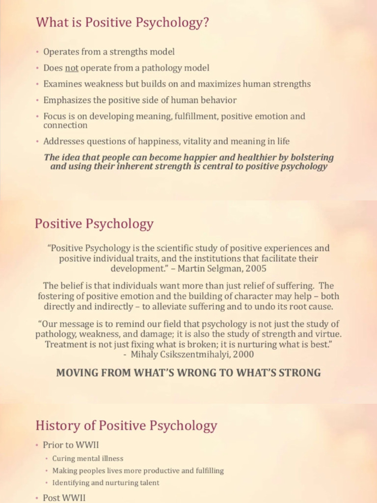 Positive Psychology PDF | PDF
