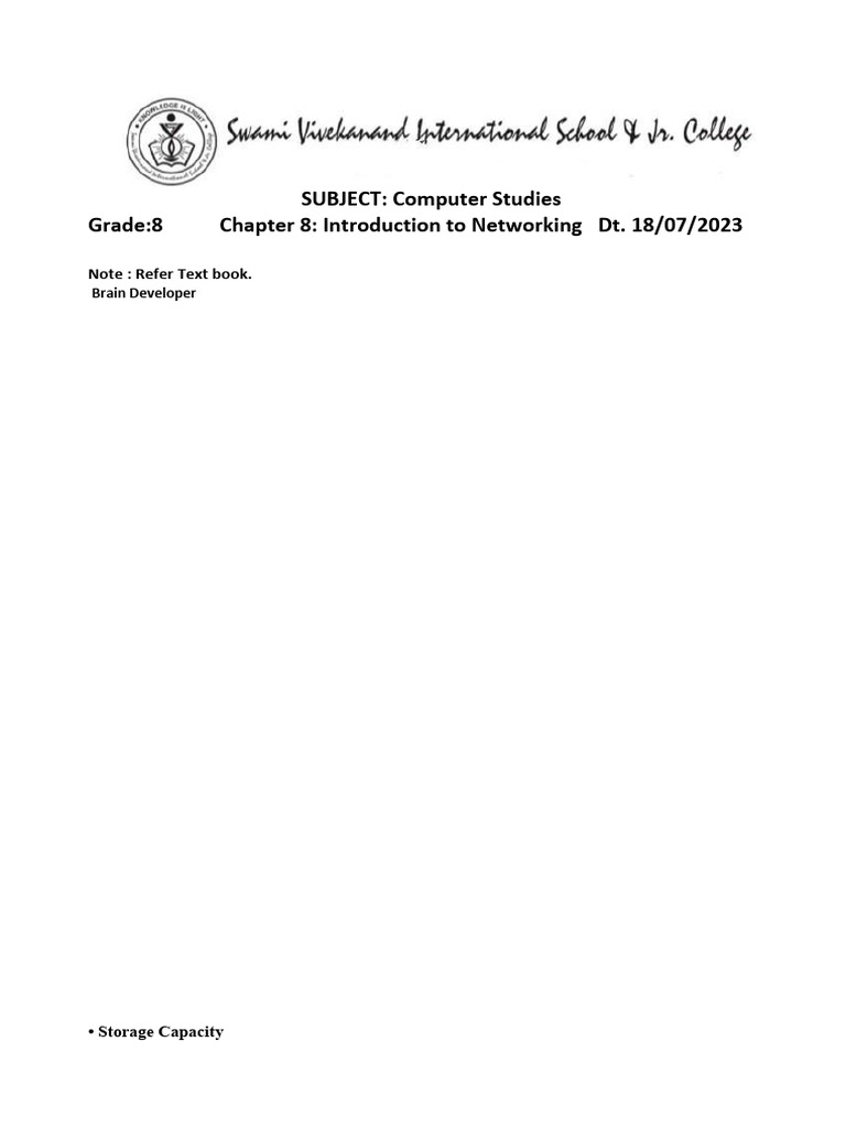 SL Computer Grade 8 - 18-7-2023 | PDF