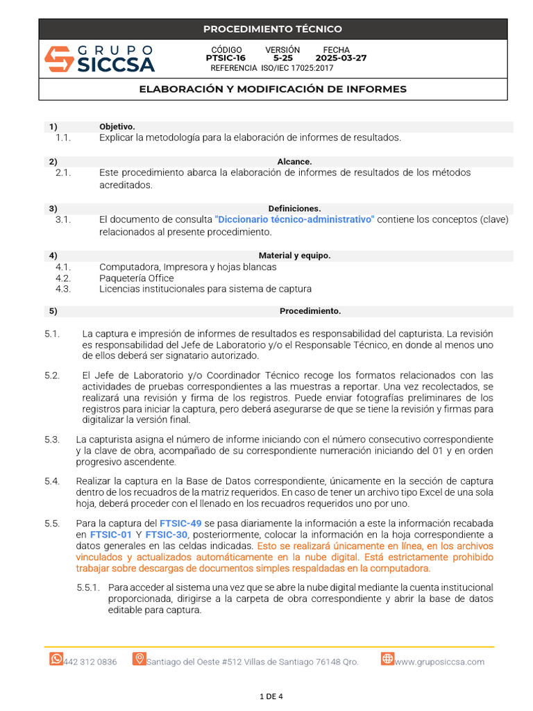 Ptsic-16-Elaboración y Modificación de Informes | PDF | Archivo de ...