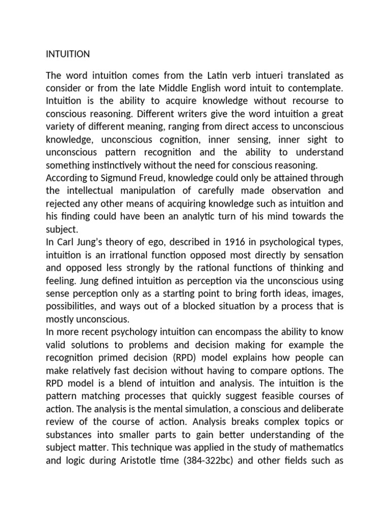 Richard-1 | PDF | Intuition | Thought