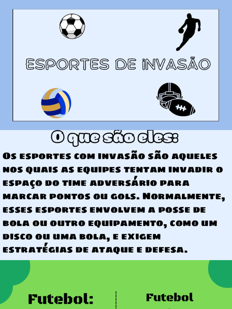 Esportes de Invasão: Definição e Exemplos | PDF
