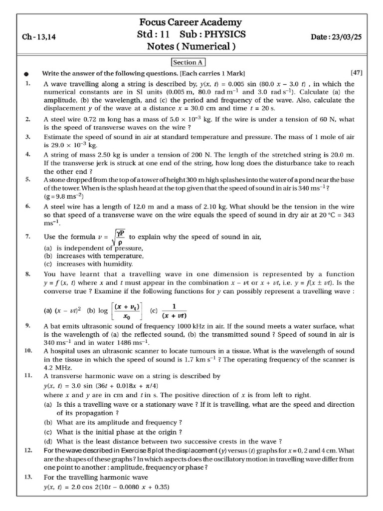 Notes (Numerical) - D23 Mar 2025 | PDF